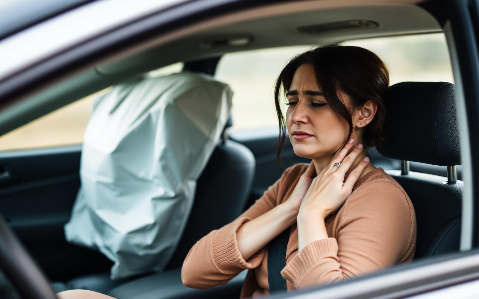 Sarasota driver after a car accident reviewing insurance paperwork